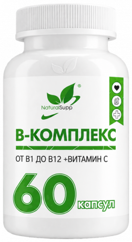 Natural Supp Комплекс витаминов группы Б, 60 капсул