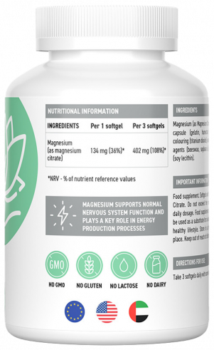 Ultrasupps Magnesium Citrate, 90 капсул