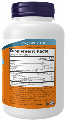 NOW Ultra Omega 3-D, 90 капсул
