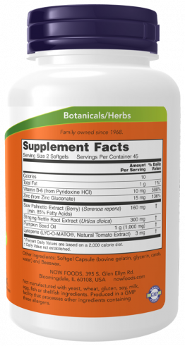 NOW Prostate Support, 90 капсул