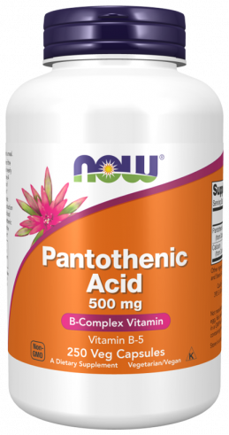 NOW Pantothenic Acid 500 mg, 250 капсул