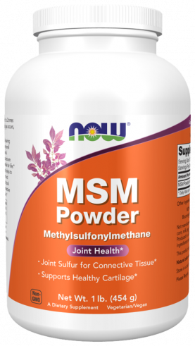 NOW MSM Methylsulfonylmethane Powder, МСМ Метилсульфонилметан Порошок, 454 грамм