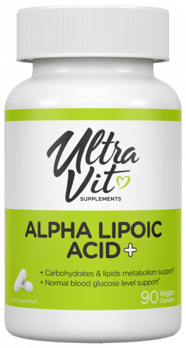 ULTRAVIT Alpha Lipoic Acid +, Альфа Липоик Эсид +, 90 капсул