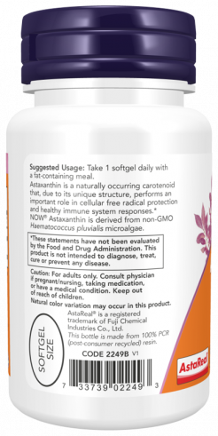 NOW Astaxanthin, Астаксантин, 30 капсул
