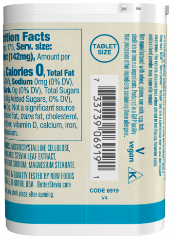 NOW BetterStevia Instant Tabs, 175 таблеток