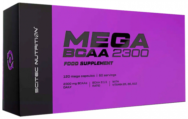Scitec Nutrition Mega BCAA 2300, Мега БЦАА 2300, 120 капсул