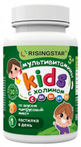 Risingstar Kids Мультивитаминный комплекс с Холином, 30 таб