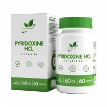 Natural Supp Pyridoxine HCL Vitamin B6, 60 капсул