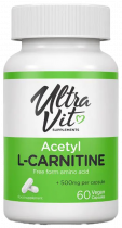 ULTRAVIT Acetyl-L-Carnitine, Ацетил-L-Карнитин, 60 капсул